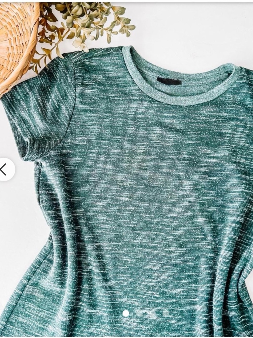 Forever 21 Heathered Green Short Sleeve Te-Shirt Dress